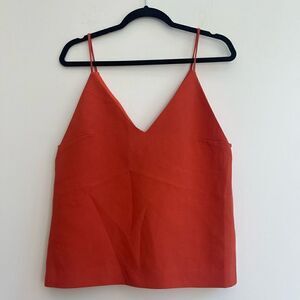 Finders Keepers Orange V Neck Blouse - Medium